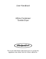 Hotpoint Ultima Condenser Tumble Dryer User Handbook Manual preview