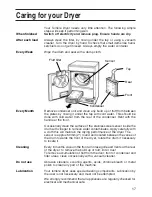 Предварительный просмотр 17 страницы Hotpoint Ultima Condenser Tumble Dryer User Handbook Manual