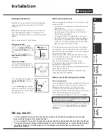 Предварительный просмотр 7 страницы Hotpoint Ultima Digit WT721 Instructions For Installation And Use Manual