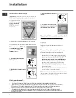 Предварительный просмотр 6 страницы Hotpoint Ultima LCD Instructions For Installation And Use Manual