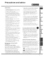 Предварительный просмотр 19 страницы Hotpoint Ultima LCD Instructions For Installation And Use Manual