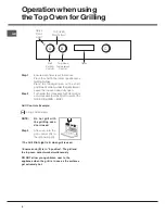 Предварительный просмотр 8 страницы Hotpoint UY46X/2 Instructions For Installation And Use Manual