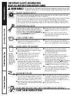 Предварительный просмотр 2 страницы Hotpoint VBSR3100 Owner'S Manual