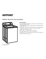 Предварительный просмотр 2 страницы Hotpoint VBSR3100GWW - 3.2 cu. Ft. Washer Dimensions And Installation Information