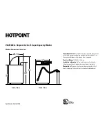 Предварительный просмотр 1 страницы Hotpoint VLSR1090GWW Dimensions And Installation Information