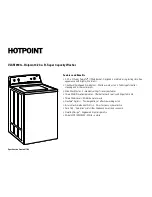 Предварительный просмотр 2 страницы Hotpoint VLSR1090GWW Dimensions And Installation Information