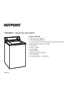 Предварительный просмотр 2 страницы Hotpoint VVSR1040VWW Specification