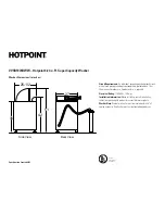 Предварительный просмотр 1 страницы Hotpoint VVSR1070DWW Dimensions And Installation Information