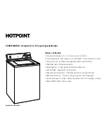 Предварительный просмотр 2 страницы Hotpoint VVSR1070DWW Dimensions And Installation Information