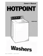 Предварительный просмотр 1 страницы Hotpoint VWXR4100T Owner'S Manual