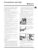 Предварительный просмотр 11 страницы Hotpoint WDD 960 A Instructions For Use Manual