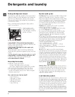 Предварительный просмотр 8 страницы Hotpoint WDD 9640 Instructions For Use Manual