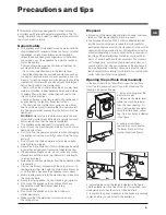 Предварительный просмотр 9 страницы Hotpoint WDD 9640 Instructions For Use Manual