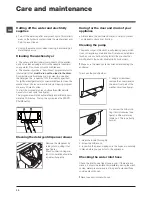 Предварительный просмотр 10 страницы Hotpoint WDD 9640 Instructions For Use Manual