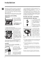 Preview for 2 page of Hotpoint WDF 740 P Instructions For Use Manual