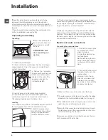 Предварительный просмотр 2 страницы Hotpoint WDUD 9640 Instructions For Use Manual