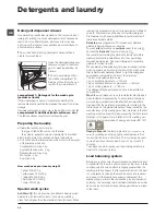 Предварительный просмотр 10 страницы Hotpoint WDUD 9640 Instructions For Use Manual