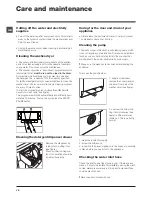 Предварительный просмотр 12 страницы Hotpoint WDUD 9640 Instructions For Use Manual