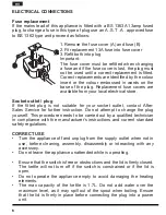 Предварительный просмотр 6 страницы Hotpoint WK 30E UK Operating Instructions Manual