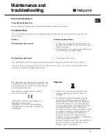 Preview for 9 page of Hotpoint WL 24/HP User Manual