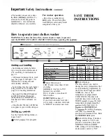 Предварительный просмотр 4 страницы Hotpoint WLW5700B Use And Care Manual