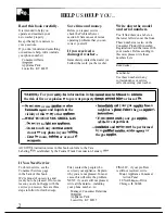 Preview for 2 page of Hotpoint WLW5700R Use And Care Manual