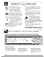 Preview for 4 page of Hotpoint WLW5700R Use And Care Manual