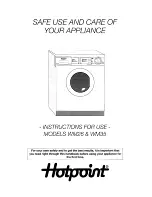 Предварительный просмотр 1 страницы Hotpoint WM26 Instructions For Use Manual