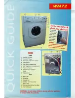 Hotpoint WM72 Quick Manual предпросмотр