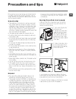 Предварительный просмотр 11 страницы Hotpoint WMAL 621 Instructions For Use Manual