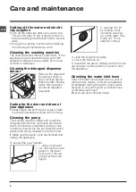 Предварительный просмотр 6 страницы Hotpoint WMAO 743 Instructions For Use Manual