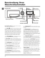 Предварительный просмотр 54 страницы Hotpoint WMD 1044 Instructions For Use Manual