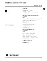 Preview for 1 page of Hotpoint WMD 962 P Instructions For Use Manual