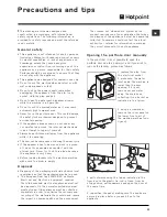 Предварительный просмотр 11 страницы Hotpoint WMF 560 P Instructions For Use Manual