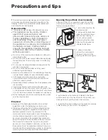 Предварительный просмотр 5 страницы Hotpoint WMF 701 Instructions For Use Manual