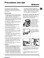 Предварительный просмотр 11 страницы Hotpoint WMF 940 A Instructions For Use Manual