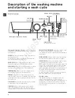 Предварительный просмотр 6 страницы Hotpoint WMF 940 P/G/A/K Instructions For Use Manual