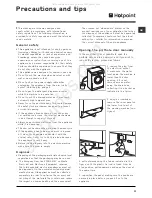 Предварительный просмотр 11 страницы Hotpoint WMF 940 P/G/A/K Instructions For Use Manual