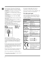 Предварительный просмотр 4 страницы Hotpoint WMFG 8537 Instructions For Use Manual