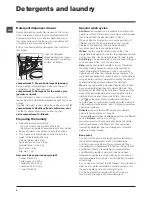 Предварительный просмотр 8 страницы Hotpoint WMG 602 Instructions For Use Manual