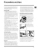 Предварительный просмотр 9 страницы Hotpoint WMG 602 Instructions For Use Manual