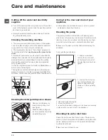 Предварительный просмотр 10 страницы Hotpoint WML 6081 Instructions For Use Manual