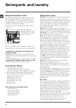 Предварительный просмотр 10 страницы Hotpoint WMPF 823 Instructions For Use Manual