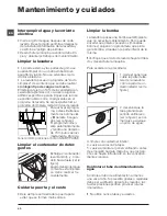 Предварительный просмотр 40 страницы Hotpoint WMSD 822 Instructions For Use Manual