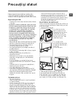 Предварительный просмотр 17 страницы Hotpoint WMSG 601 Instructions For Use Manual