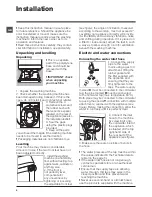 Предварительный просмотр 2 страницы Hotpoint WMSIG 9637 Instructions For Use Manual