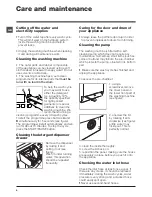 Предварительный просмотр 6 страницы Hotpoint WMSIG 9637 Instructions For Use Manual