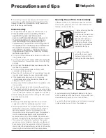 Предварительный просмотр 7 страницы Hotpoint WMSIG 9637 Instructions For Use Manual