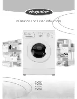 Предварительный просмотр 1 страницы Hotpoint WMT01 Installation And User Instructions Manual