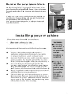 Предварительный просмотр 5 страницы Hotpoint WMT01 Installation And User Instructions Manual